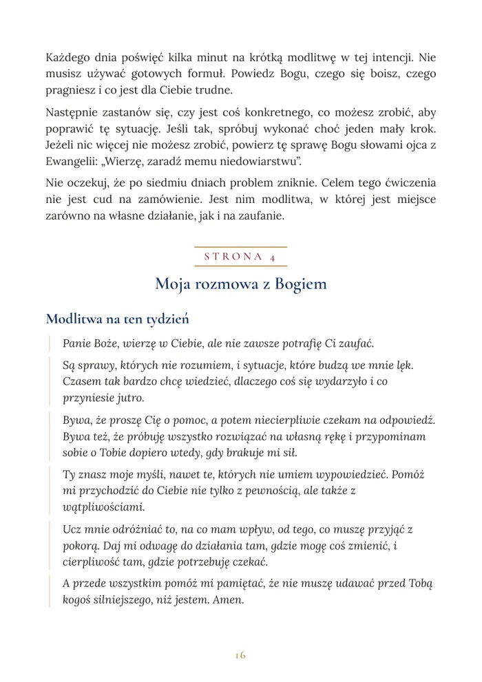 Modlitwa na ten tydzień